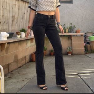 Vintage 2000 Juniors Size 9x30 Black Levi 517 Slim Fit Bootcut Jeans